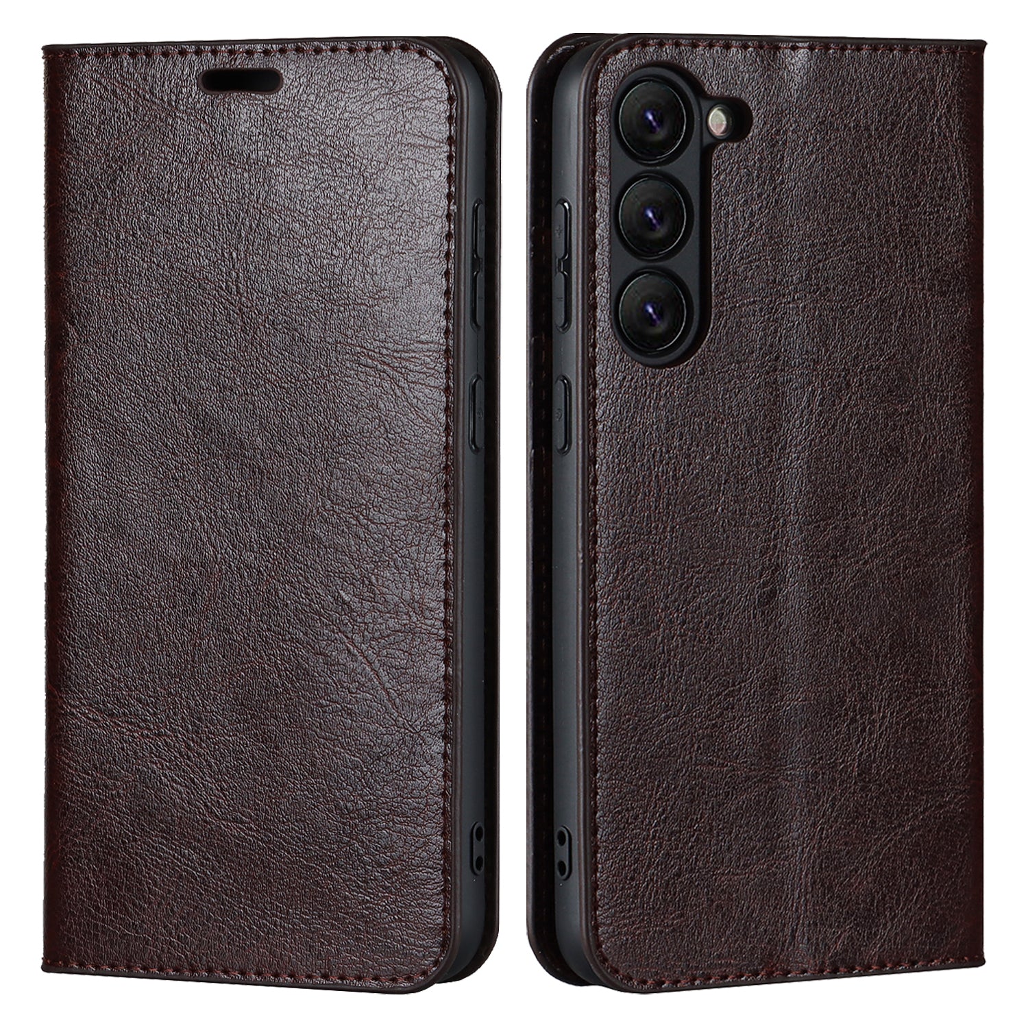 For Samsung Galaxy S23 Magnetic Absorption Phone Cover Stand Flip Wallet Crazy Horse Texture Genuine Leather Phone Case For Samsung Galaxy S23 Magnetic Absorption Phone Cover Stand Flip Wallet Crazy Horse Texture Genuine Leather Phone Case